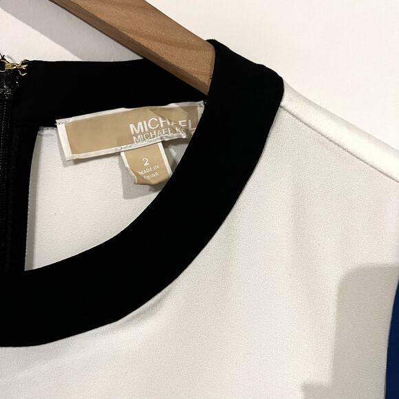 MICHAEL Michael Kors Long Sleeve Colorblock Sheath Dress - Picture 8 of 11